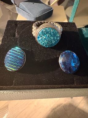 Turquoise Crystal Dome Ring – Women's Fashion Jewelry